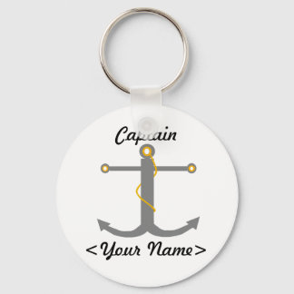 Personlig kapten Anchor Keychain Nyckelring