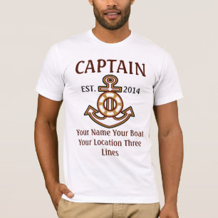 Personlig Kapten First Mate Skipper Gear Tee