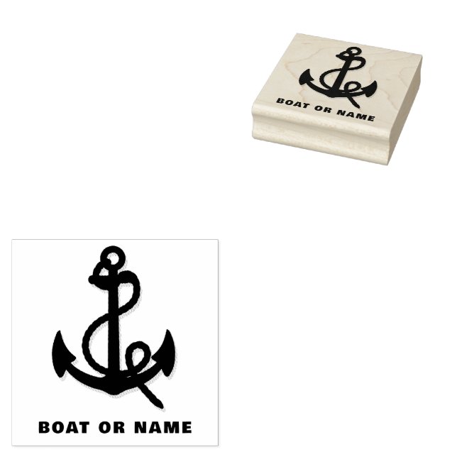 Personlig kapten Nautical Anchor Boat Namn Stämpel (Stämplad)
