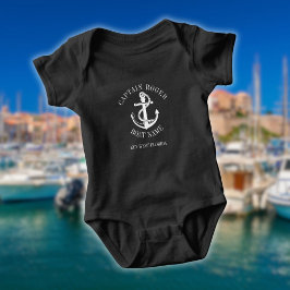 Personlig kapten Nautical Anchor Boat Namn T Shirt