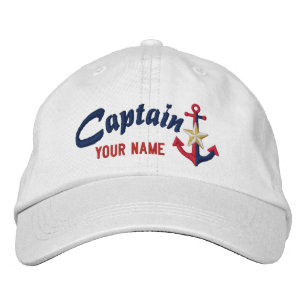 Personlig kapten Nautical Anchor Ditt namn Broderad Keps