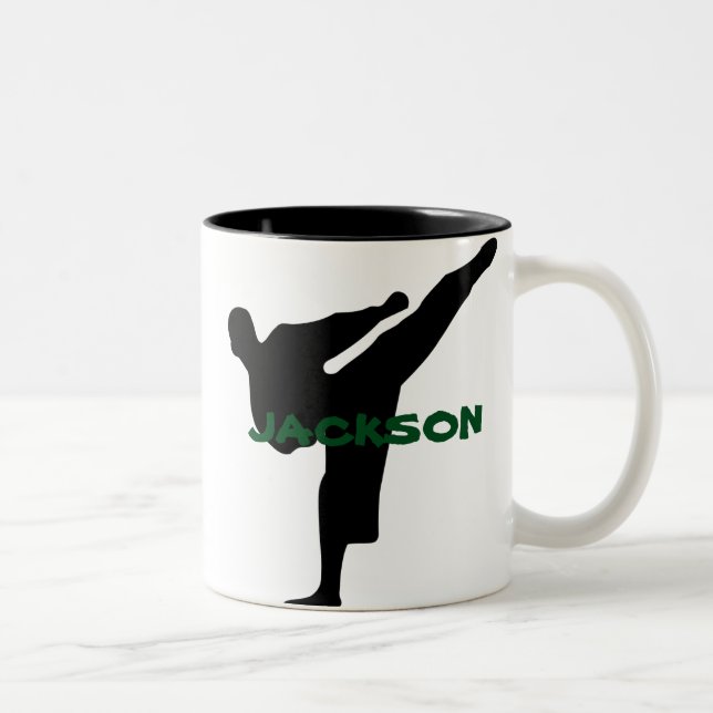 Personlig karate-mugg Två-Tonad mugg (Höger)
