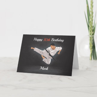 Personlig Karate/Tae Kwon Do Birthday Card Kort