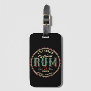 Personlig Karibiska rum Liquor Flaska-etiketten Pu Bagagebricka