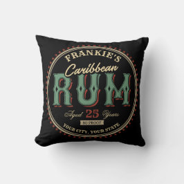 Personlig Karibiska rum Liquor Flaska-etiketten Pu Kudde