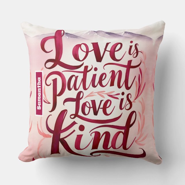 Personlig Kärlek är patientkristen Kudde (Framsida)