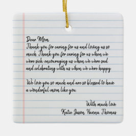 Personlig Kärlek Brev handskriven jul Julgransprydnad Keramik