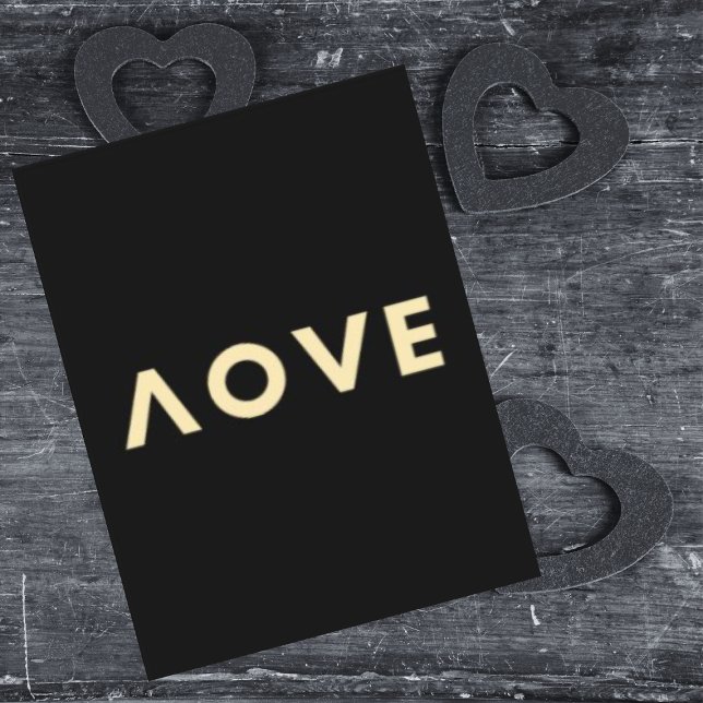 Personlig Kärlek Coola Modern minimalistisk Valent Helgkort (Buy or Download Now!)