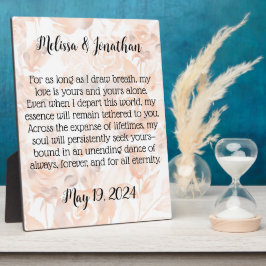 Personlig Kärlek Dikt Plaque