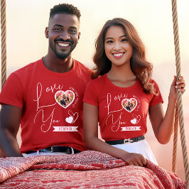 Personlig Kärlek Du för alla hjärtans dag T Shirt