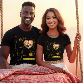 Personlig Kärlek Du för alla hjärtans dag T Shirt