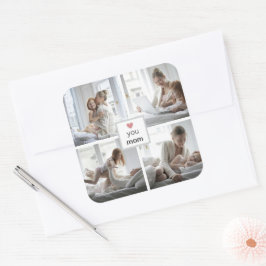 Personlig Kärlek Du Mamma-märke för Mor-dagen Fyrkantigt Klistermärke