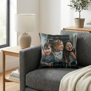Personlig kärlek du mormor foto handskriven kudde