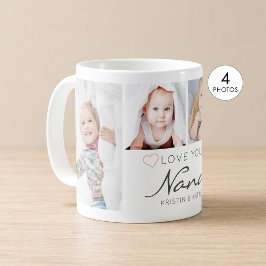 Personlig KÄRLEK DU NANNA Handskriven 4 Foto Kaffemugg