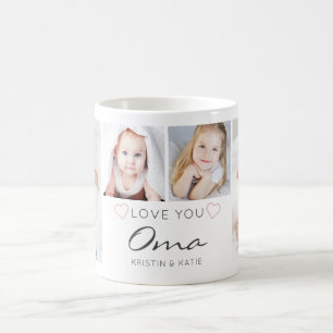 Personlig KÄRLEK DU OMA Handskriven 4 Foto Kaffemugg