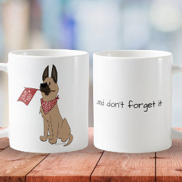 Personlig kärlek Du Söt Hund Tecknad Vit Enkel Kaffemugg