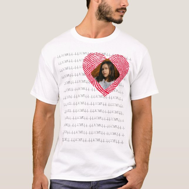 Personlig KÄRLEK-foto T Shirt (Framsida)