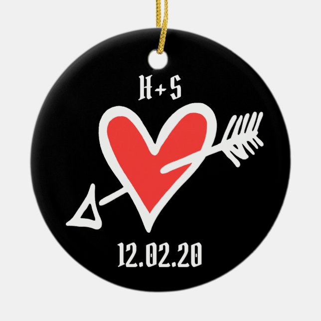 Personlig Kärlek Heart Ceramic Dekoration (Framsidan)