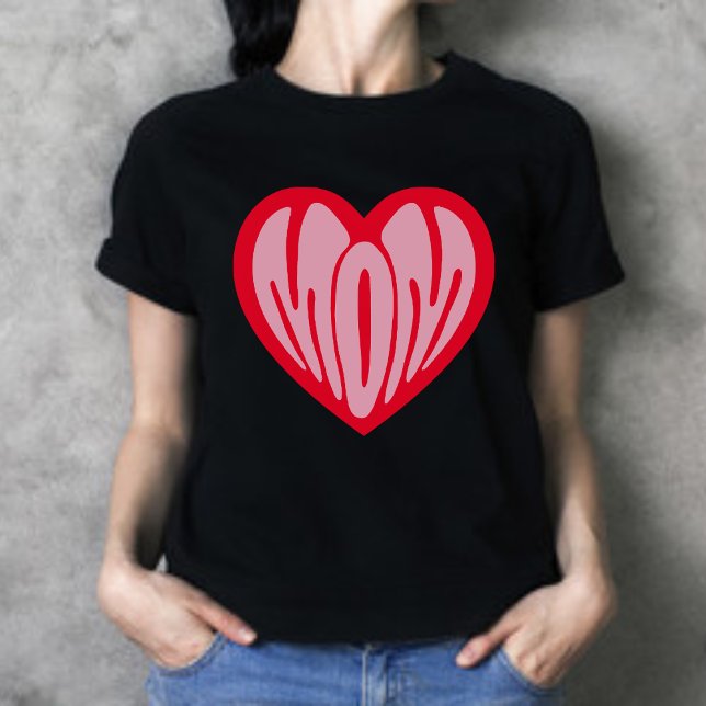 Personlig Kärlek Heart Mamma Mors dag T Shirt (Skapare uppladdad)