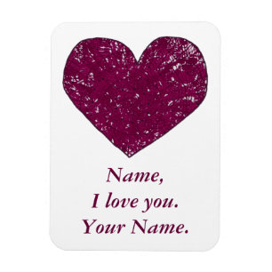 Personlig Kärlek Message Snöre Heart Magnets Magnet