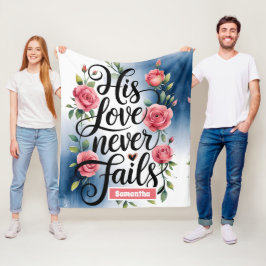 Personlig Kärlek Misslyckas aldrig kristna Fleecefilt