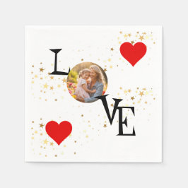 Personlig Kärlek napkin med Mamma och mig Bild Pappersservett