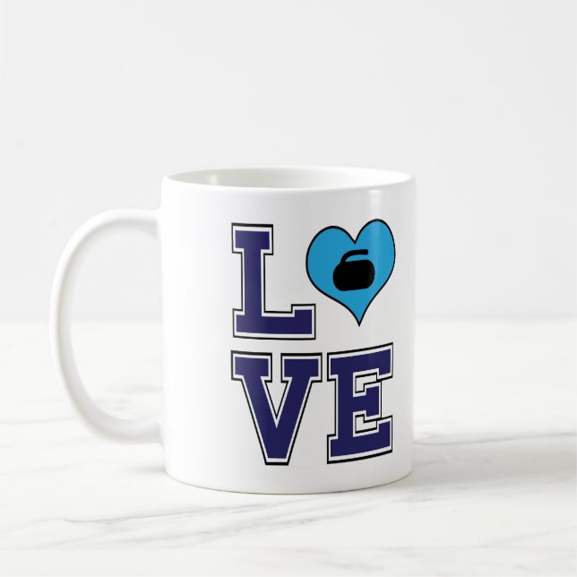 Personlig KÄRLEK och Curling Mugg (Vänster)