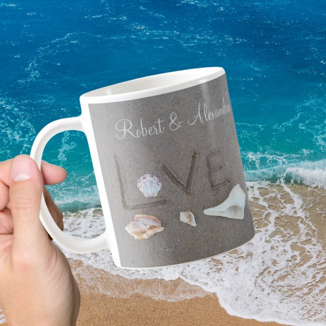 Personlig Kärlek om Beach snäckor Coffee Mugg (Skapare uppladdad)