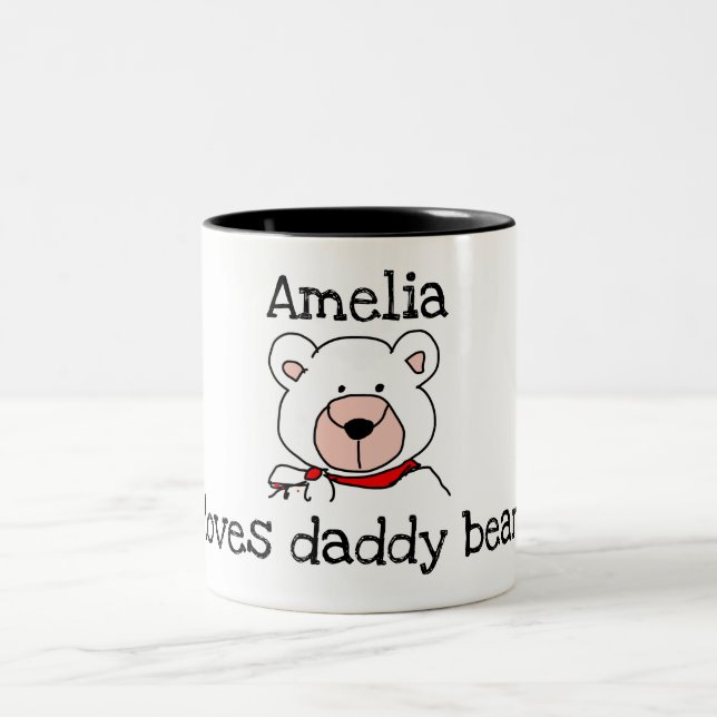 Personlig kärlek pappa Bear Mugg (Center)