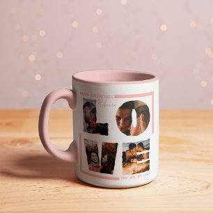 Personlig "KÄRLEK" Photo Collage Modern BeautBush Mugg