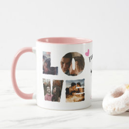 Personlig KÄRLEK Photo Collage Valentines day Mugg
