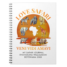Personlig KÄRLEK SAFARI Souvenir Journal Anteckningsbok