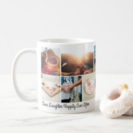 Personlig kärlek skratt lyckligt för evigt kaffemugg