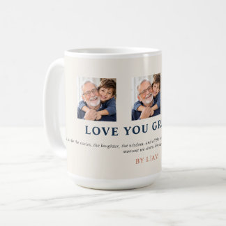 Personlig kärlek till dig farfar kaffemugg