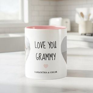 Personlig kärlek till dig Grammy Anpassad presen Två-Tonad Mugg