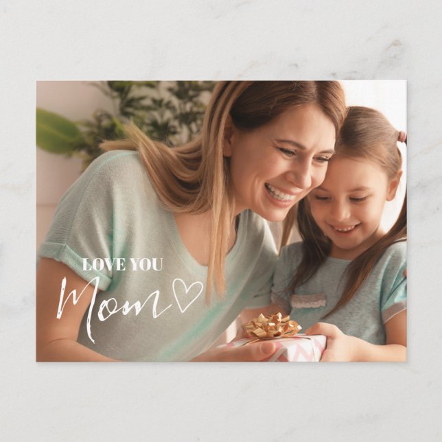 Personlig kärlek till dig mamma foto vykort (Framsida)