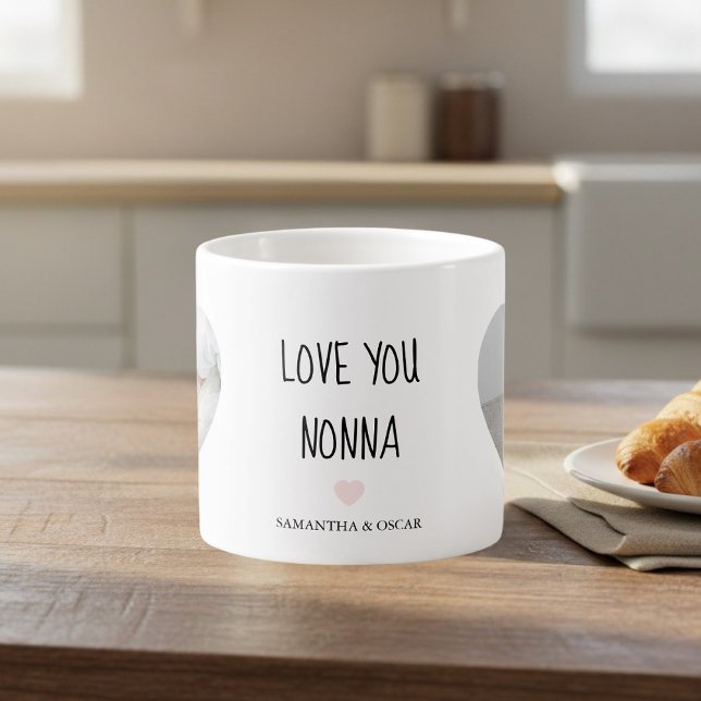 Personlig kärlek till dig Nonna | Anpassad mormors Espressomugg (Skapare uppladdad)