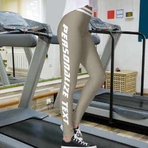Personlig Kärlek Till Husdjur Vit Rand Jordnära Ta Leggings