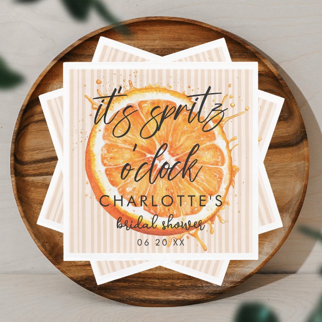 Personlig kärlek vid första spritz bröllopsfest  pappersservett (Skapare uppladdad)