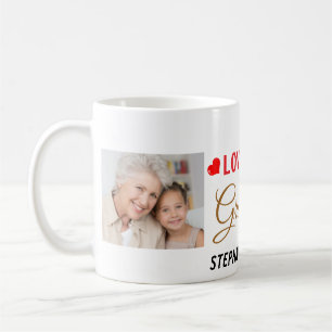 Personlig Kärlek You Grandma 2 Photo Kaffemugg