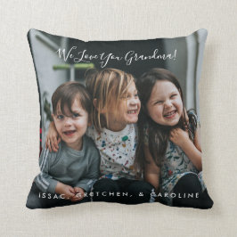 Personlig Kärlek You Grandma Photo Handskriftlig Kudde