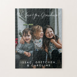 Personlig Kärlek You Grandma Photo Handskriftlig Pussel