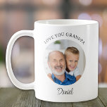 Personlig Kärlek You Grandpa Photo Kaffemugg<br><div class="desc">Den här snyggten Farfar mugg säger "Kärlek du Grandpa" och är lätt anpassade med ditt namn och din bild. Gör en speciell gåva till en speciell morförälder.</div>