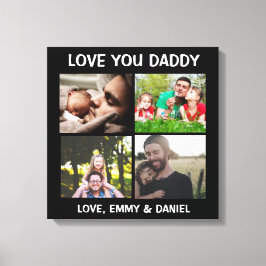 Personlig Kärlek You Pappa Photo Canvastryck