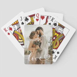 Personlig kärleksfoto casinokort