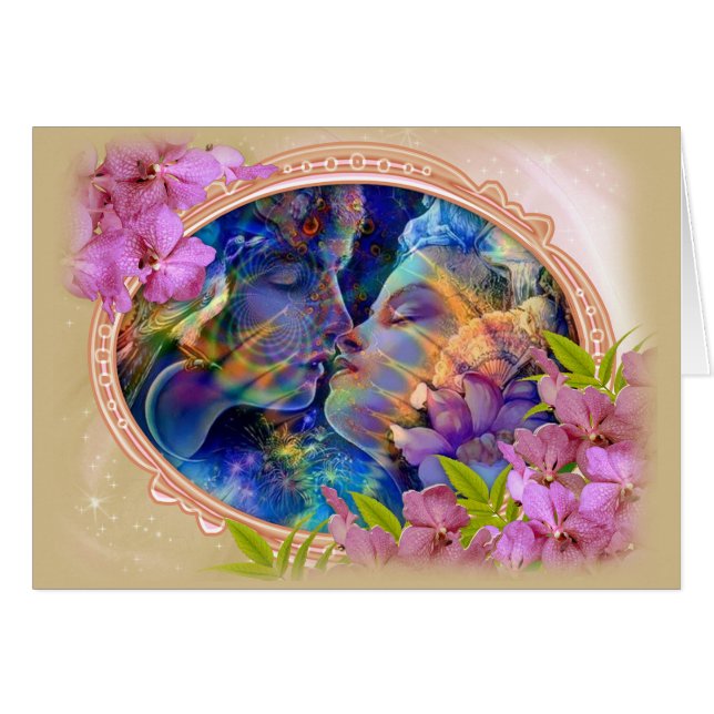 Personlig-kärlekspar Hälsningskort (Framsidan Horizontal)