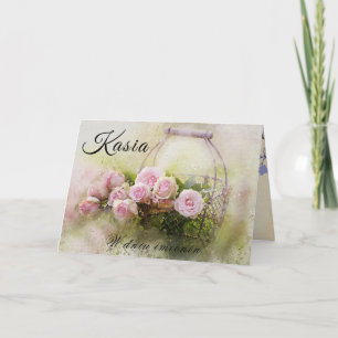 Personlig Kasia Polska namn-kort Helgkort