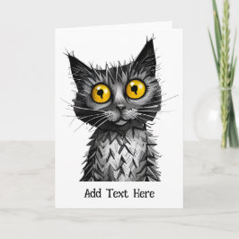 Personlig Kat-hälsningskort Helgkort