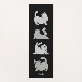 Personlig Kat Yoga Mat, eget namn, gym Mat