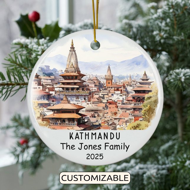 Personlig Kathmandu Ornament, Nepal Julgransprydnad Keramik (Skapare uppladdad)
